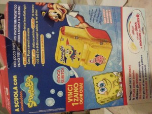 Zaino spongebob gratis con il concorso